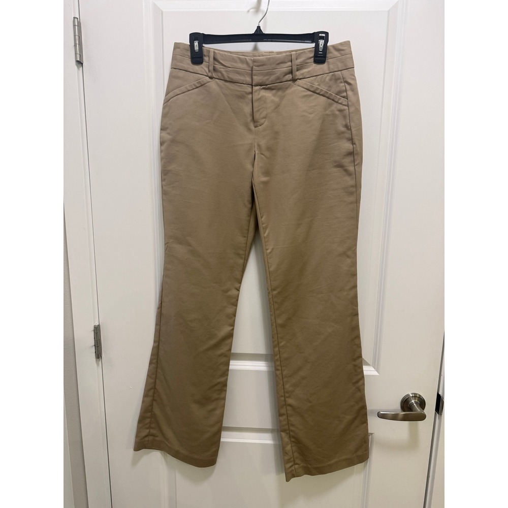DKNY Donna Karan New York Khaki Bootcut Trousers Tan Workwear Pants Size 6